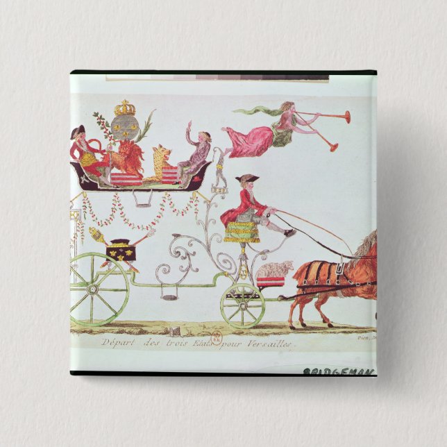 Chapa Cuadrada Salida de las tres pedidos para Versalles (Anverso)