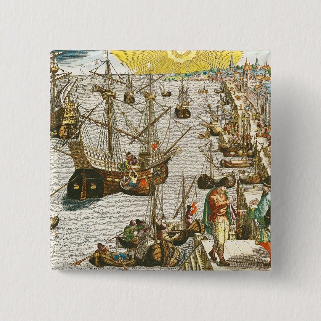 Chapa Cuadrada Salida de Lisboa para el Brasil (Anverso)