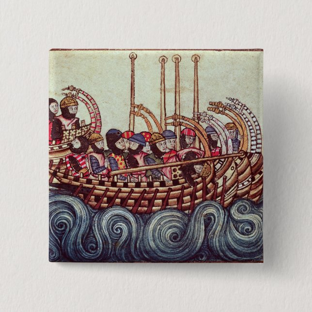 Chapa Cuadrada Salida de un barco para las cruzadas, (Anverso)