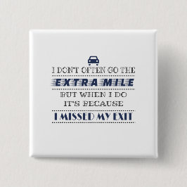 Chapa Cuadrada Salida perdida de Humor Bad Driver