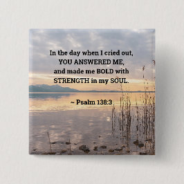 Chapa Cuadrada Salmo 138:3 Me hiciste la audaz puesta de sol sobr