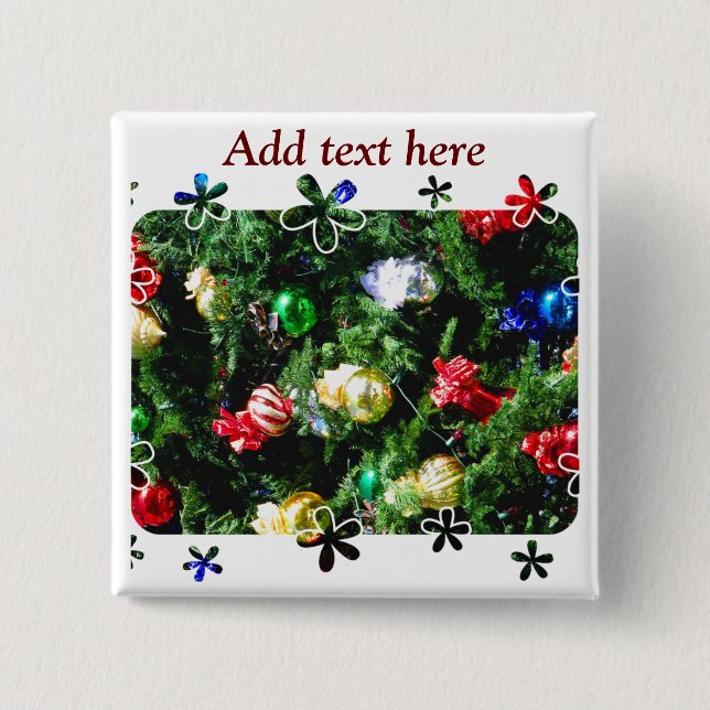 Chapa Cuadrada Saludos de Navidad_ (Anverso)