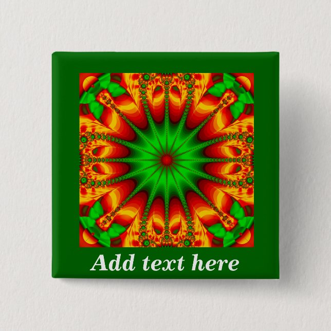 Chapa Cuadrada Saludos de temporada_ (Anverso)