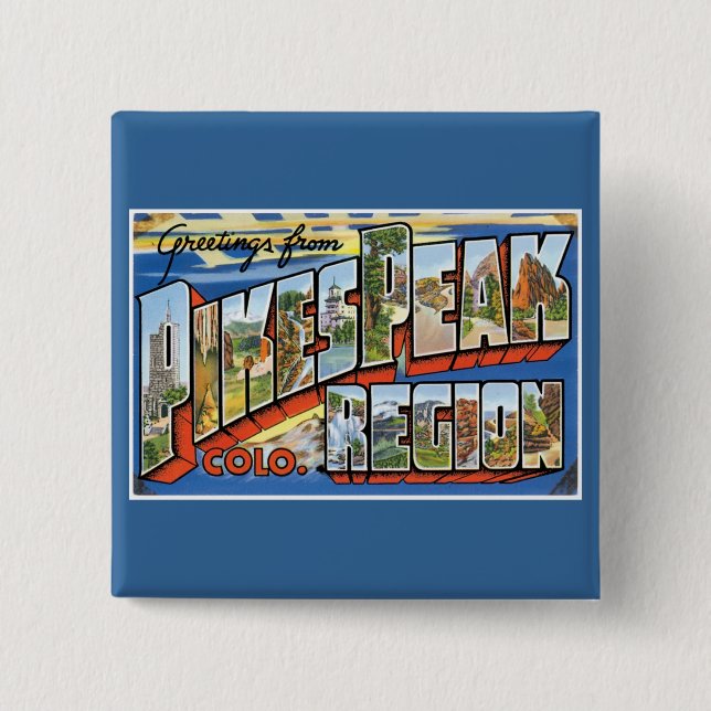 Chapa Cuadrada ¡Saludos del pico de los lucios, CO! (Anverso)