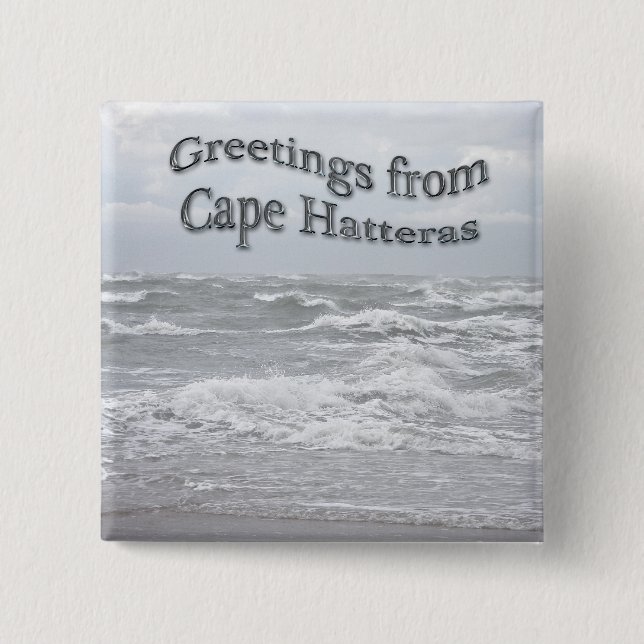 Chapa Cuadrada Saludos desde el cabo Hatteras (Anverso)