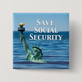 Chapa Cuadrada Salvar la seguridad social