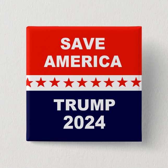 Chapa Cuadrada Salven a Estados Unidos Trump 2024 (Anverso)