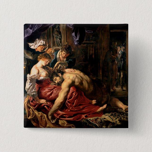 Chapa Cuadrada Samson y Delilah, c.1609 (Anverso)