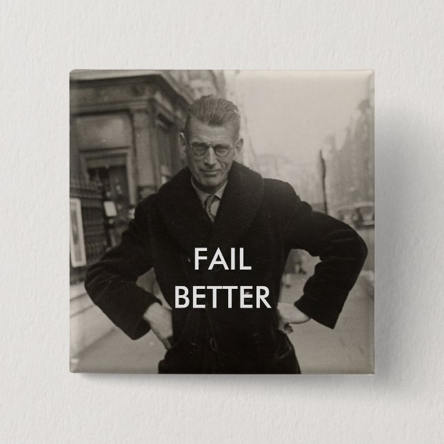 Chapa Cuadrada Samuel Beckett - fall mejor (Anverso)