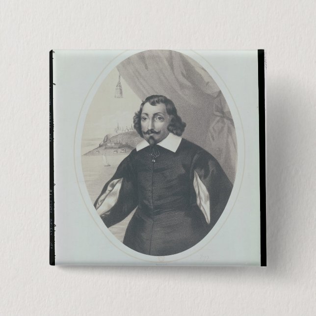 Chapa Cuadrada Samuel de Champlain 1854 (Anverso)