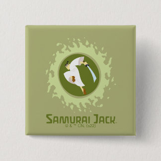 Chapa Cuadrada Samurai Jack Leaping Graphic