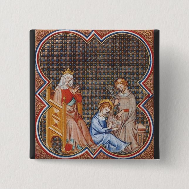 Chapa Cuadrada San Luis IX de Francia (Anverso)