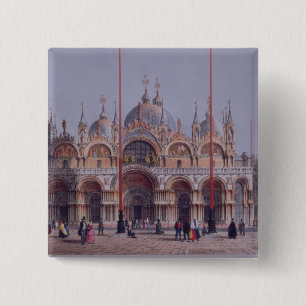 Chapa Cuadrada San Marco, Venecia, grabada por Brizeghel (litho)