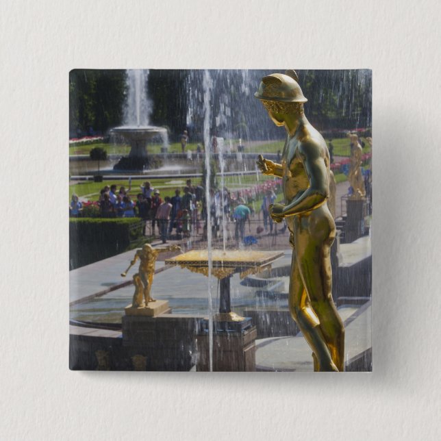 Chapa Cuadrada San Petersburgo, fuentes de la Gran Cascada (Anverso)