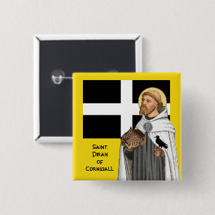 Chapa Cuadrada San Piran de Cornualles (SAE 01) y su bandera