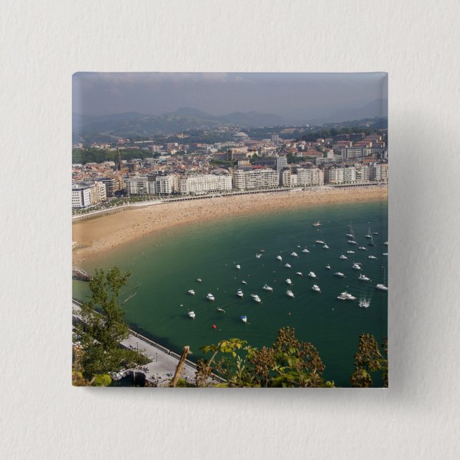 Chapa Cuadrada San Sebastián, España. La ciudad vasca de San (Anverso)