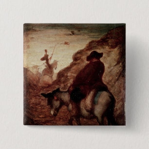 Chapa Cuadrada Sancho y Don Quijote, siglo XIX