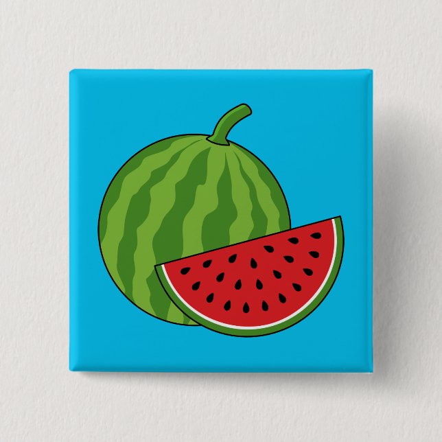 Chapa Cuadrada sandía y rebanada (Anverso)