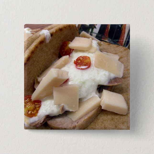 Chapa Cuadrada Sándwich de pita de cerdo (Anverso)