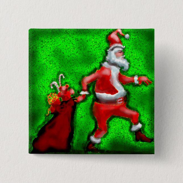Chapa Cuadrada Santa Claus (Anverso)