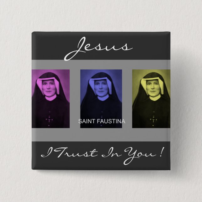 Chapa Cuadrada santa Faustina (Anverso)