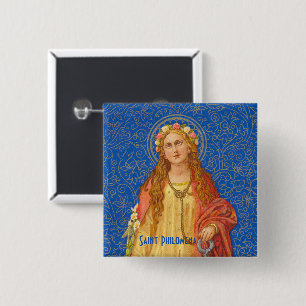 Chapa Cuadrada Santa Filomena con ancla (SNV 051)
