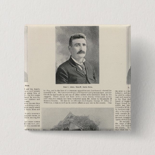 Chapa Cuadrada Santa Rosa, California (Anverso)