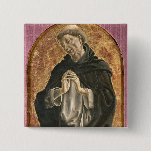 Chapa Cuadrada Santo Dominic (tempera en el panel)