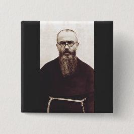 Chapa Cuadrada Santo Maximiliano Kolbe sacerdote católico polaco