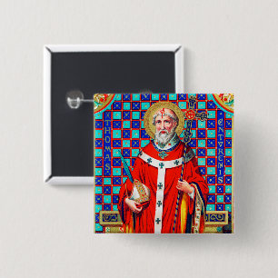 Chapa Cuadrada Santo Tomás Becket con casulla roja (K 34)
