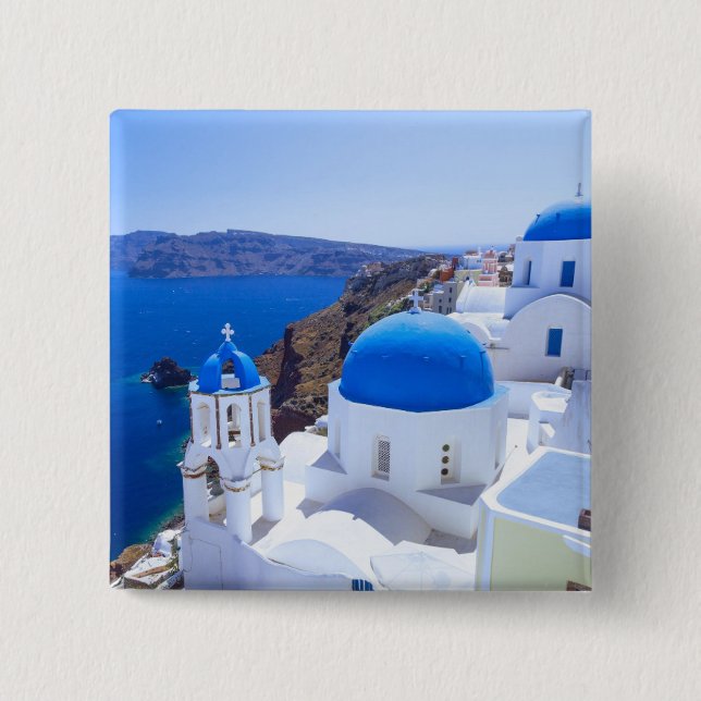 Chapa Cuadrada Santorini (Anverso)