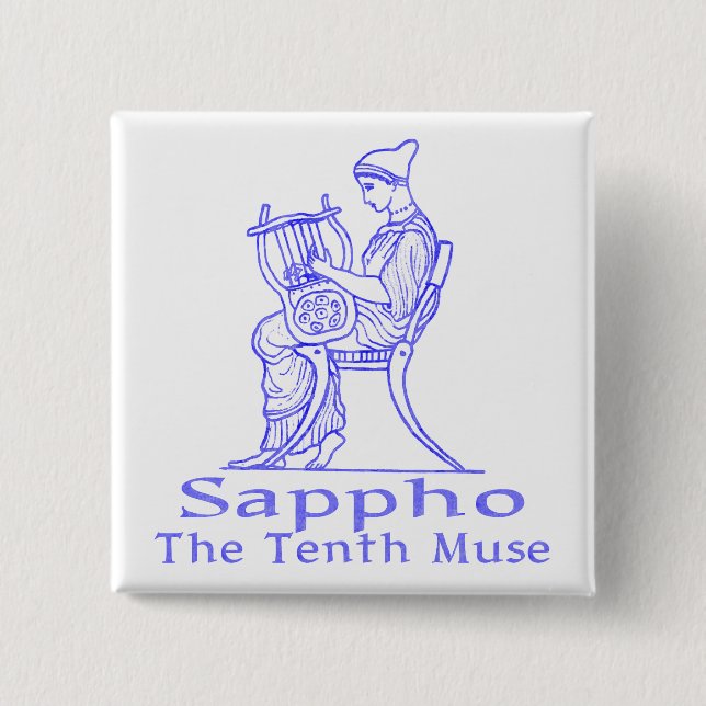 Chapa Cuadrada Sappho: La décima musa (Anverso)