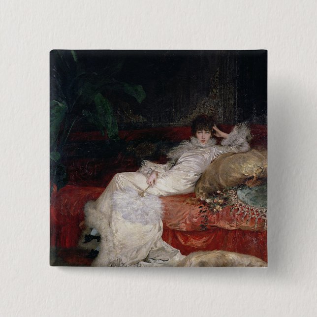 Chapa Cuadrada Sarah Bernhardt 1876 (Anverso)