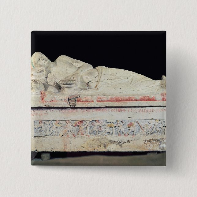 Chapa Cuadrada Sarcófago, Etruscan (Anverso)
