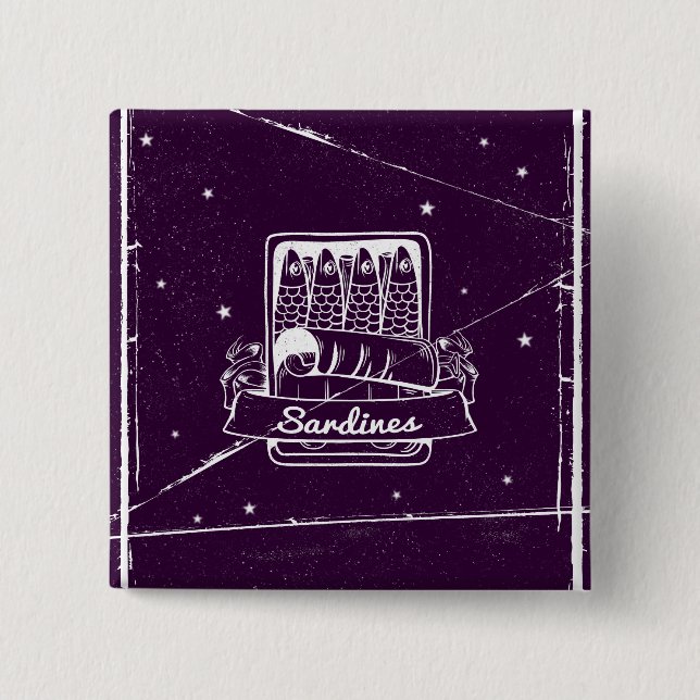 Chapa Cuadrada Sardinas en lata con problemas (Anverso)