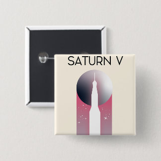 Chapa Cuadrada Saturn V Apolo Space Art