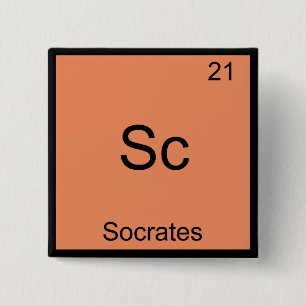 Chapa Cuadrada Sc - Sócrates Camiseta de Elemento de Química Dive