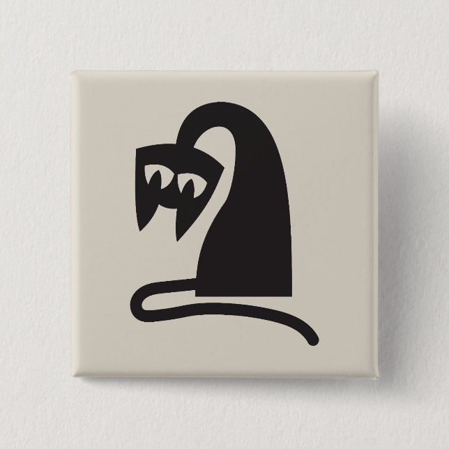 Chapa Cuadrada Scary Cat (Anverso)