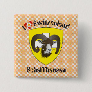 Chapa Cuadrada Schaffhausen - Schweiz - Botones Suisse - Svizzera
