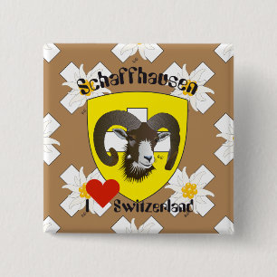 Chapa Cuadrada Schaffhausen - Schweiz - Botones Suisse - Svizzera