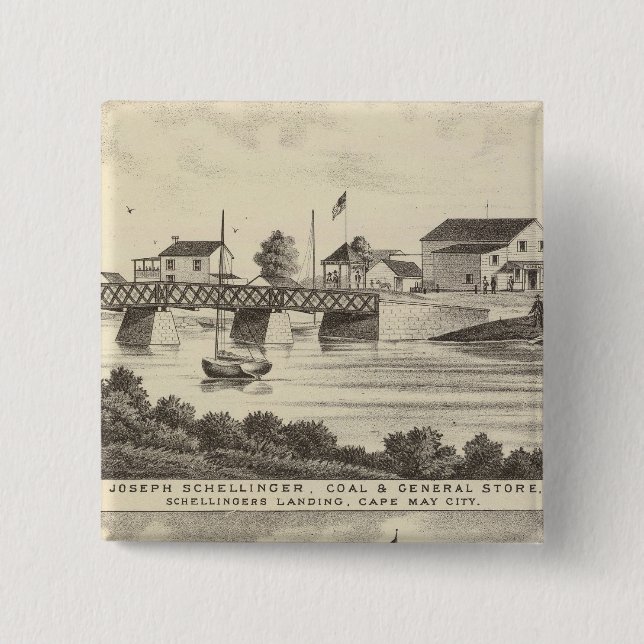 Chapa Cuadrada Schellinger Store and Ocean House (Anverso)