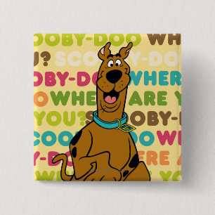 Chapa Cuadrada Scooby-Doo Dirigiendo "¿Dónde Estás?"