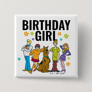 Chapa Cuadrada Scooby-Doo y el Chica de cumpleaños de pandillas