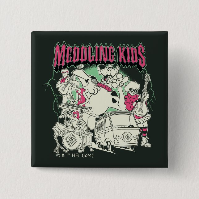 Chapa Cuadrada Scooby-Doo y la banda de Punk infantil de la pandi (Anverso)