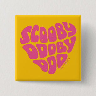 Chapa Cuadrada Scooby Dooby Doo Heart