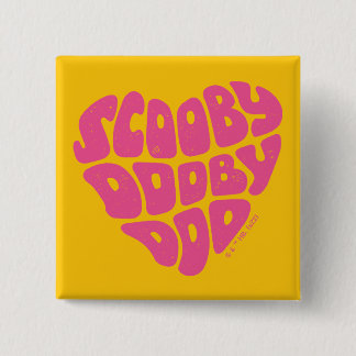 Chapa Cuadrada Scooby Dooby Doo Heart