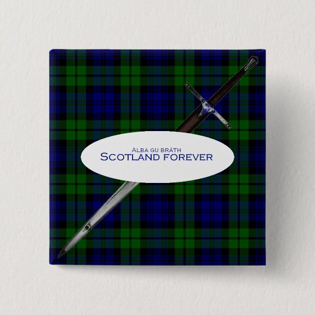 Chapa Cuadrada Scotland Forever Alba gu bràth (Anverso)