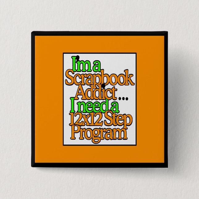 Chapa Cuadrada Scrapbooker (Anverso)