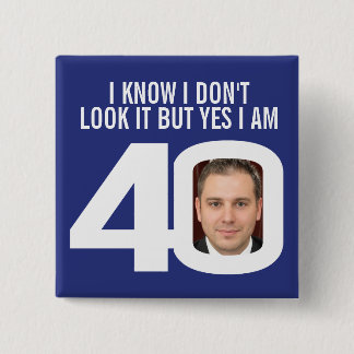 Chapa Cuadrada Sé que no me parece la insignia de cumpleaños núme