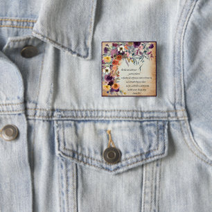 Chapa Cuadrada Sé tu guía, mezcla floral de otoño